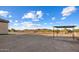 Large backyard with gravel, a pergola, and mountain views at 28847 N Royce Rd, San Tan Valley, AZ 85144