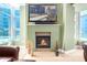 Modern fireplace with a flatscreen TV above at 120 E Rio Salado Pkwy # 201, Tempe, AZ 85281