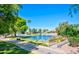 Peaceful pond with walking path and bridge at 624 Leisure World --, Mesa, AZ 85206