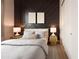 Guest bedroom with dark-accent wall and light color scheme at 1417 E Cherrywood Pl, Chandler, AZ 85249