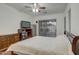 Bedroom with king-size bed and access to backyard at 218 E Sunburst Ln, Tempe, AZ 85284