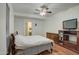 Primary bedroom with large bed and plenty of closet space at 218 E Sunburst Ln, Tempe, AZ 85284