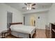 Bright bedroom with a double bed and en-suite bathroom at 218 E Sunburst Ln, Tempe, AZ 85284