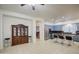 Spacious kitchen with granite countertops, stainless steel appliances, and blue cabinets at 218 E Sunburst Ln, Tempe, AZ 85284