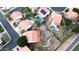 Aerial view of house and surrounding neighborhood with pool at 5702 W Windrose Dr, Glendale, AZ 85304
