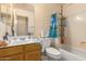 Bathroom with shower/tub combo and vanity at 9545 W Clara Ln, Peoria, AZ 85382