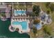 Aerial view showing pools, playground, and other community features at 44395 W Bailey Dr, Maricopa, AZ 85138