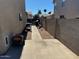 Side yard with walkway and storage at 2474 E Westchester Dr, Chandler, AZ 85249