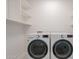 Laundry room with washer, dryer and shelving at 2130 E Turney Ave # 4, Phoenix, AZ 85016