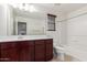 Bathroom with double vanity, bathtub and mirror at 2660 S 172Nd Dr, Goodyear, AZ 85338