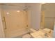 Clean bathroom with shower/tub combo, toilet and vanity at 18071 W Douglas Way, Surprise, AZ 85374