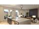 Modern kitchen with island and mountain views at 18720 N 101St St # 2017, Scottsdale, AZ 85255