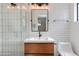 Modern bathroom with subway tile and updated vanity at 4220 N 35Th St, Phoenix, AZ 85018