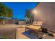 Spacious backyard with hot tub and lounge chair at 2200 E Aquarius Pl, Chandler, AZ 85249