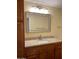 Bathroom with wood cabinets, granite countertop, and a large mirror at 16013 S Desert Foothills Pkwy # 1101, Phoenix, AZ 85048