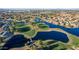 Aerial view showing a beautiful golf course community at 1322 W Indigo Dr, Chandler, AZ 85248