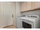 Laundry room with washer, dryer, cabinets, and sink at 1322 W Indigo Dr, Chandler, AZ 85248