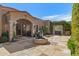 Inviting courtyard with fountain and stone flooring at 42383 N 111Th Pl, Scottsdale, AZ 85262