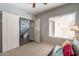 Bedroom with a view of the staircase and an open floor plan at 242 E Stonebridge Dr, Gilbert, AZ 85234