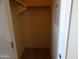 Empty closet with hanging rod and shelving at 25176 W Cranston Ln, Buckeye, AZ 85326