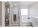 Bathroom with shower, tub, and toilet at 4636 E Tierra Buena Ln, Phoenix, AZ 85032