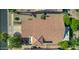 An overhead view of a house with a tile roof and landscaping at 2414 E Antigua Dr, Casa Grande, AZ 85194