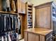 Custom built-in shelving and drawers in this large closet at 2222 N Val Vista Dr # 3, Mesa, AZ 85213