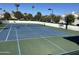 Well-maintained tennis court with basketball hoop at 2222 N Val Vista Dr # 3, Mesa, AZ 85213