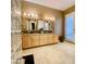 Large bathroom with double sinks and granite countertops at 2222 N Val Vista Dr # 3, Mesa, AZ 85213