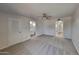 Bright bedroom with ceiling fan and mirrored closet doors at 887 W Shannon St, Chandler, AZ 85225