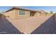 Large backyard with gravel landscaping and block wall at 24741 N 175Th Dr, Surprise, AZ 85387