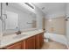 Bathroom with single vanity and bathtub at 16800 W Mesquite Dr, Goodyear, AZ 85338