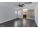 Main bedroom with ceiling fan and large walk-in shower at 1859 N Morris --, Mesa, AZ 85201
