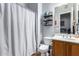 Neat bathroom with shower and vanity at 41619 N River Bend Rd, Anthem, AZ 85086