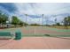 Outdoor basketball court with markings and seating at 10056 E Capri Ave, Mesa, AZ 85208