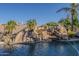 Stunning pool with a rock waterfall and slide at 24005 N 45Th Dr, Glendale, AZ 85310