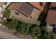 Aerial view showcasing backyard and landscaping at 2164 S Catarina --, Mesa, AZ 85202