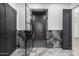 Elegant bathroom with marble tile and a modern glass-enclosed shower at 1480 E Raven Ct, Gilbert, AZ 85297
