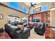 Spacious living room with high ceilings, hardwood floors, and large windows at 6782 W Firebird Dr, Glendale, AZ 85308
