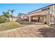 Large backyard patio with seating area at 6782 W Firebird Dr, Glendale, AZ 85308
