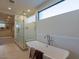 Modern bathroom featuring a large soaking tub and walk-in shower at 37200 N Cave Creek Rd # 1002, Scottsdale, AZ 85262