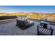 Private patio with outdoor seating and mountain views at 37200 N Cave Creek Rd # 1002, Scottsdale, AZ 85262