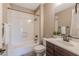 Bathroom with tub, vanity, and tile floor at 10331 E Starion Ave, Mesa, AZ 85212