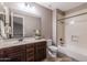 Bathroom with tub, vanity, and tile floor at 10331 E Starion Ave, Mesa, AZ 85212