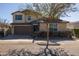 Two-story house with attached garage and landscaping at 9645 E Theia Dr, Mesa, AZ 85212