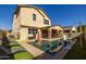 Lovely pool area with lounge chairs and a large backyard at 9645 E Theia Dr, Mesa, AZ 85212