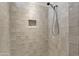 Clean shower with light grey square tiles at 3574 E Glacier Pl, Chandler, AZ 85249