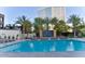 Resort-style pool with lounge chairs and city views at 1 E Lexington Ave # 410, Phoenix, AZ 85012