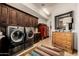 Laundry room with washer, dryer, and ample storage at 9127 N Vista Verde N Ct, Fountain Hills, AZ 85268