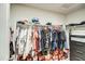 Large walk-in closet with double hanging rods and shelving at 823 S Silvercreek Ct, Casa Grande, AZ 85122